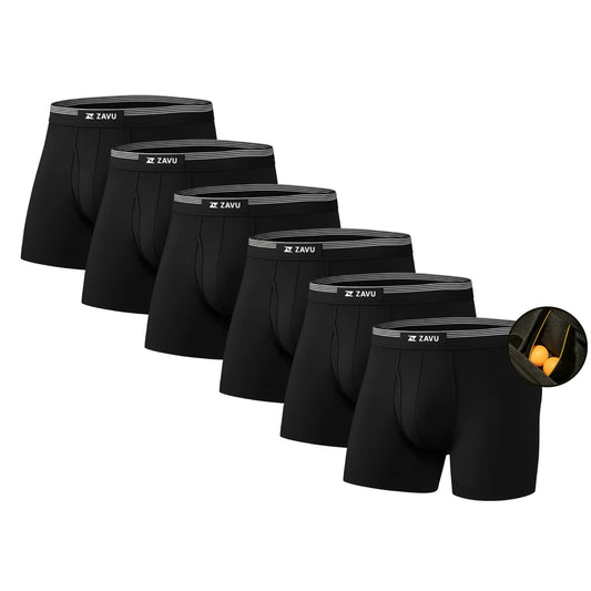 (6 Pack) Anti - Chafe Pouch Boxer Briefs - Zavu