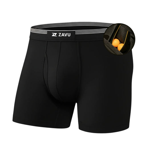 Anti - Chafe Pouch Boxer Brief – The Guardian (Black) - Zavu
