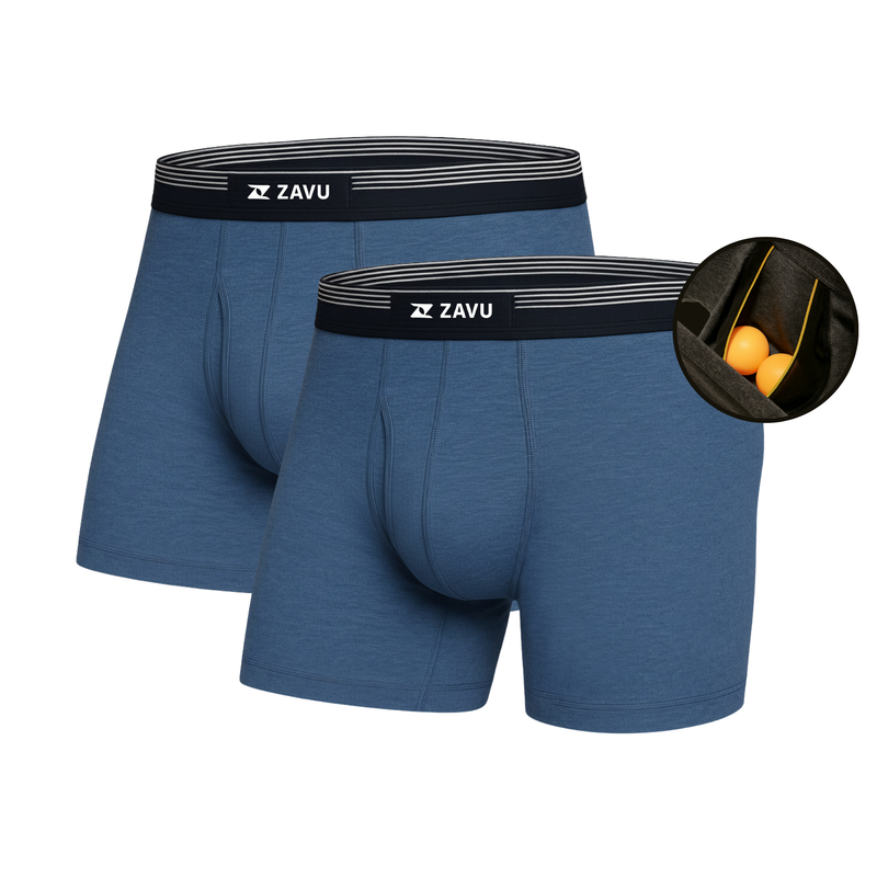 (2 Pack) Anti-Chafe Pouch Boxer Brief – Black