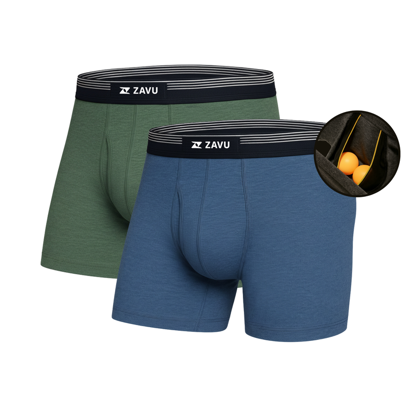 (2 Pack) Anti-Chafe Pouch Boxer Brief – Black